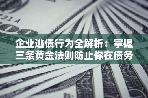 北京企业逃债行为全解析：掌握三条黄金法则防止你在债务乱局中“踩雷”