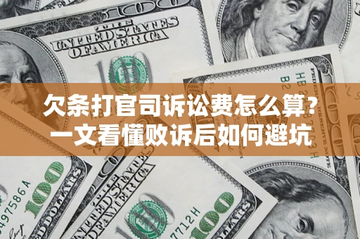 北京欠条打官司诉讼费怎么算？一文看懂败诉后如何避坑
